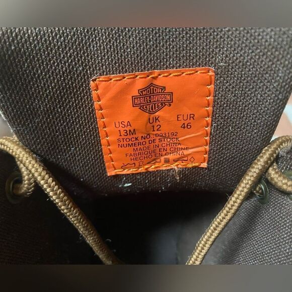 NEW Harley Davidson # D93192 Brown Leather Ankle Boot Riding Biker Boots 13 - Picture 8 of 12